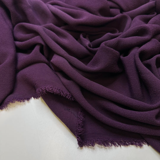 Starting A New Book - Crepe Cotton Blend Woven - Dark Purple - Bundles