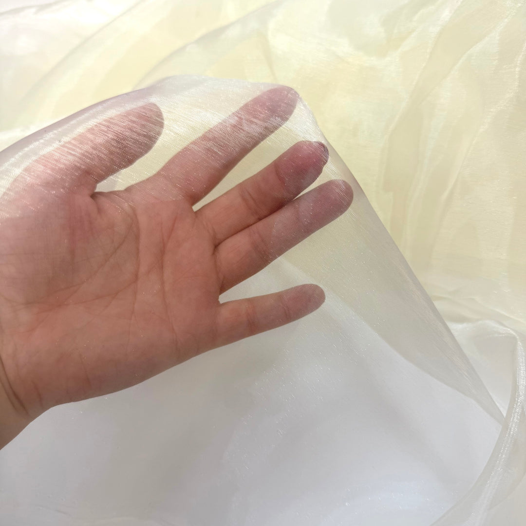 Champagne Bubbles - Organza Poly Woven - Champagne Cream - Bundles