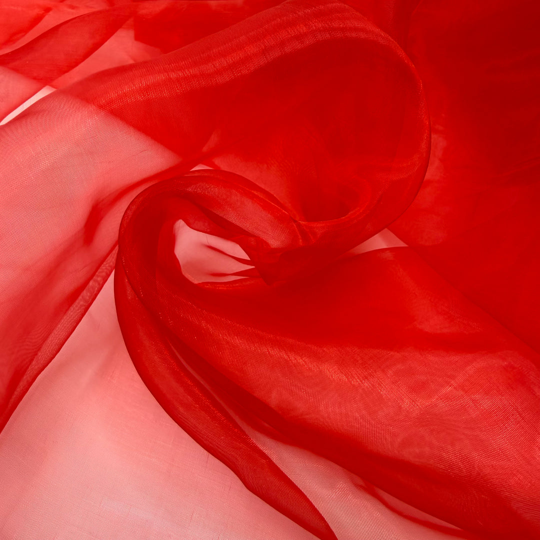 Ruby Red - Organza Poly Woven - Red - Bundles