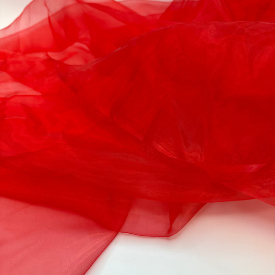 Ruby Red - Organza Poly Woven - Red - Bundles