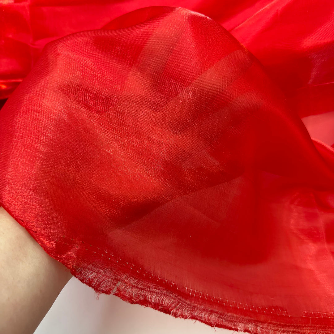 In A Red Dress - Liquid Organza Poly/Metallic Woven - Red - Bundles