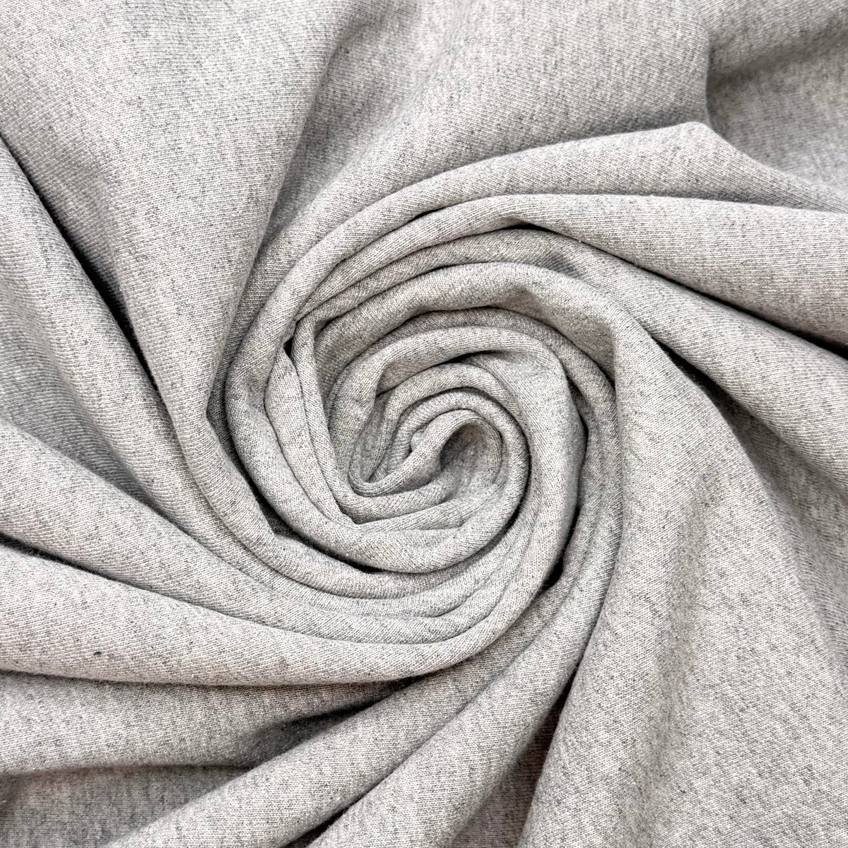 Fast Forward Through The Previews - Brushed French Terry Cotton/Poly Knit - Light Grey - 2M Bundle