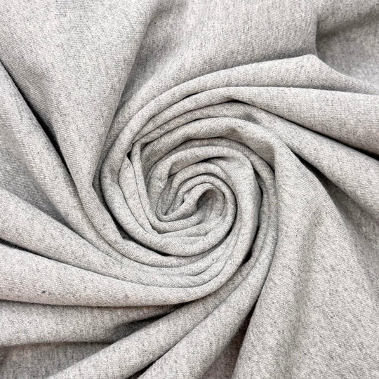 Fast Forward Through The Previews - Brushed French Terry Cotton/Poly Knit - Light Grey - 2M Bundle