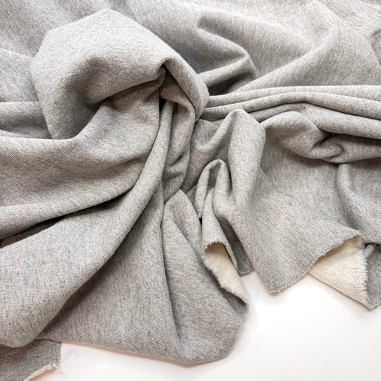 Fast Forward Through The Previews - Brushed French Terry Cotton/Poly Knit - Light Grey - 2M Bundle