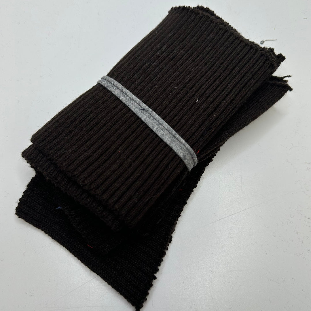 Cuffs Ribbing - Double Width - Dark Brown - 2 Pack