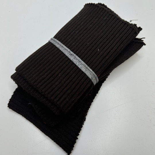 Cuffs Ribbing - Double Width - Dark Brown - 2 Pack