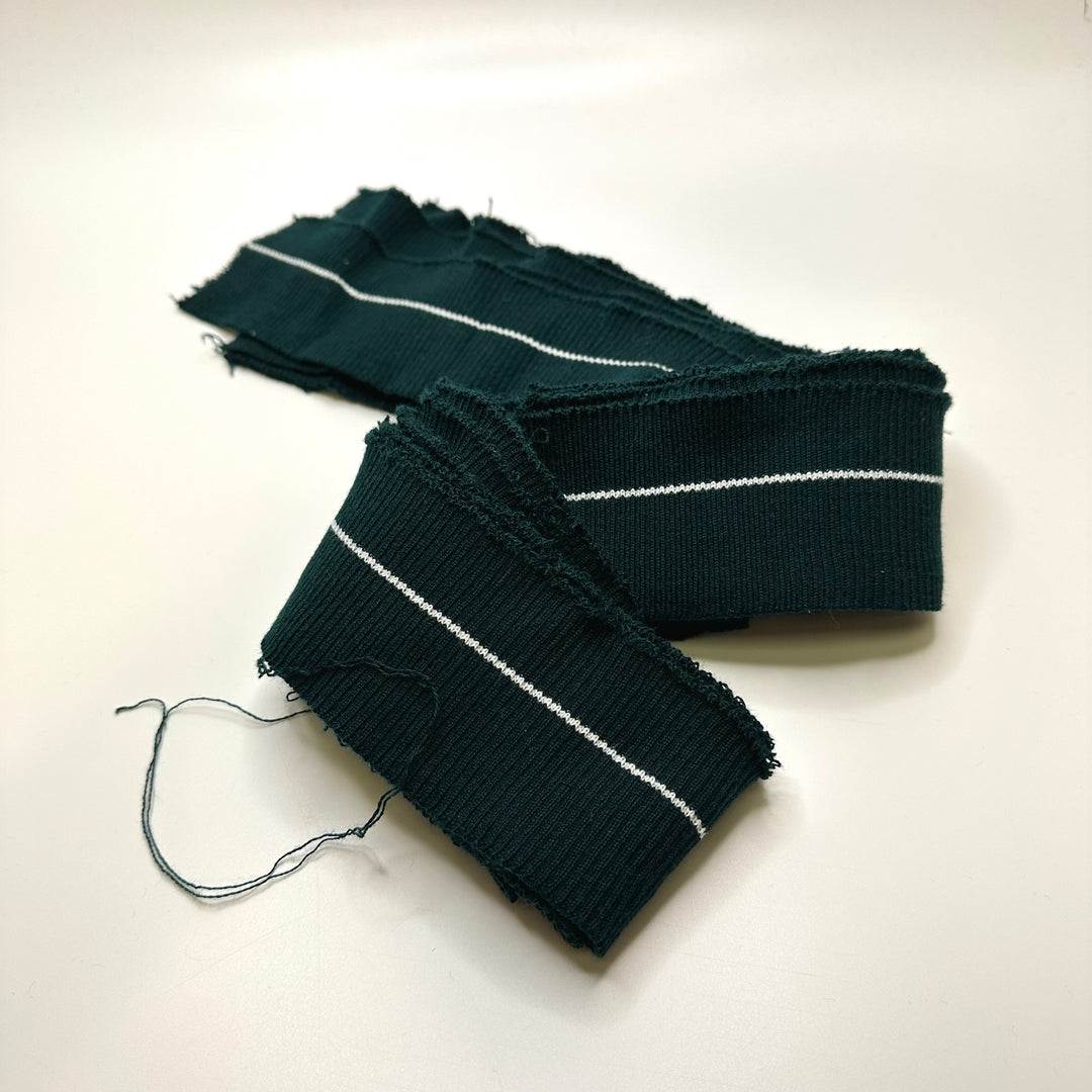 Ribbing - Dark Green/White - 5 Pack