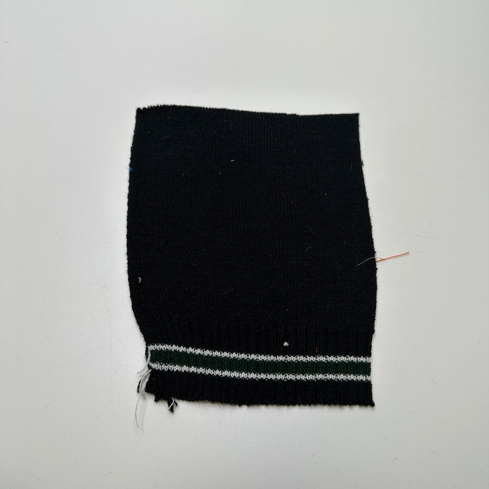 Cuffs Ribbing - Black/Green Stripes - 9 Pack