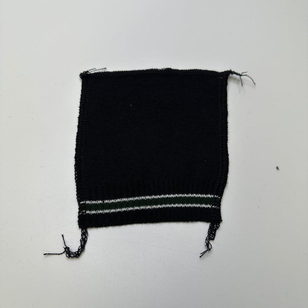 Cuffs Ribbing - Black/Green Stripes - 10 Pack
