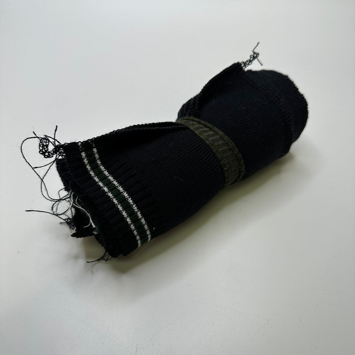 Cuffs Ribbing - Black/Green Stripes - 10 Pack