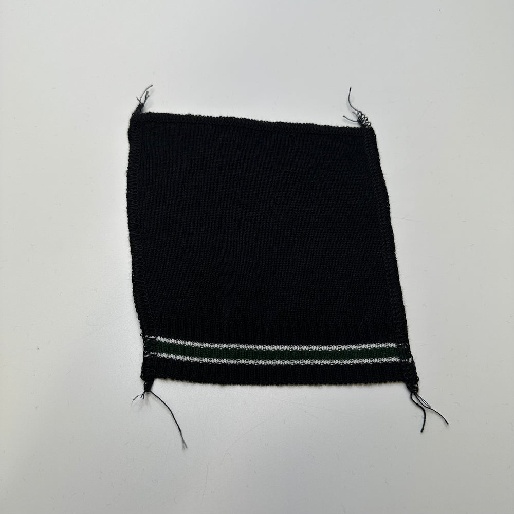 Cuffs Ribbing - Black/Green Stripes - 10 Pack