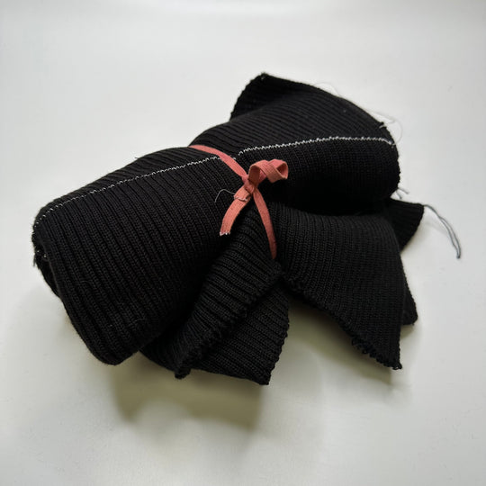 Ribbing - Double Width - Black - 2 Pack