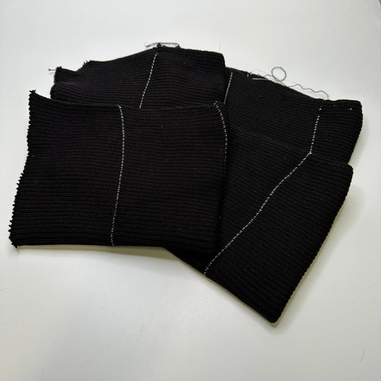 Ribbing - Double Width - Black - 2 Pack