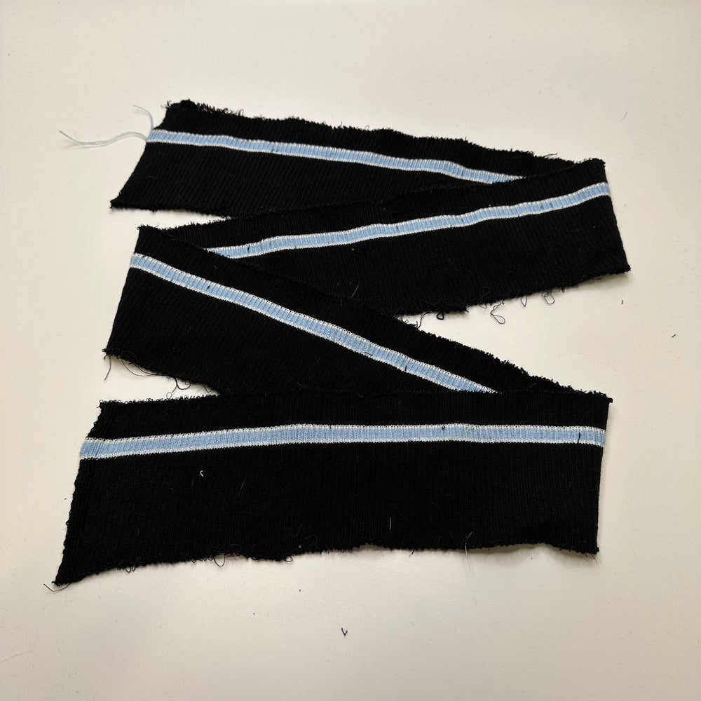 Ribbing - Light Black/Blue Stripes - 4 Pack
