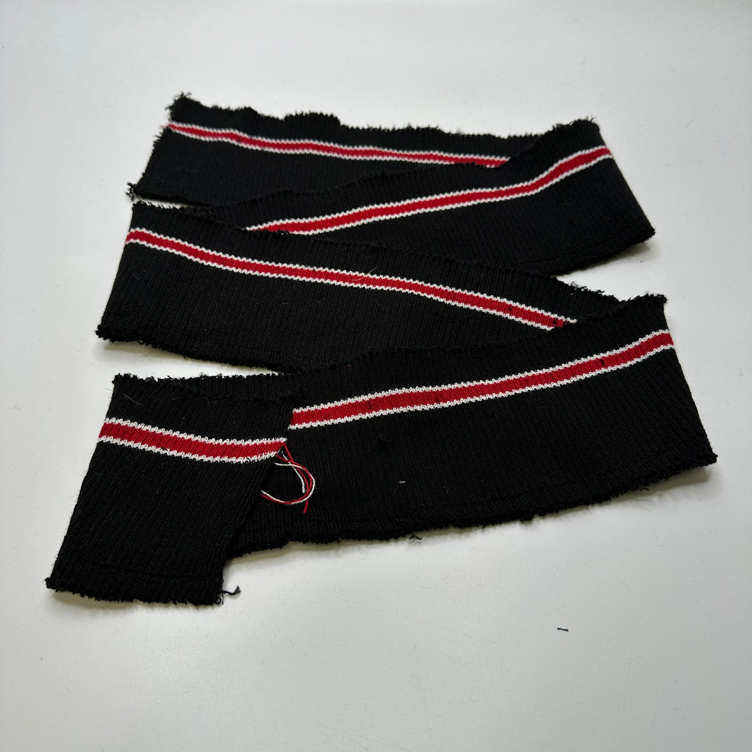 Ribbing - Black/Red Stripes - 3 Pack