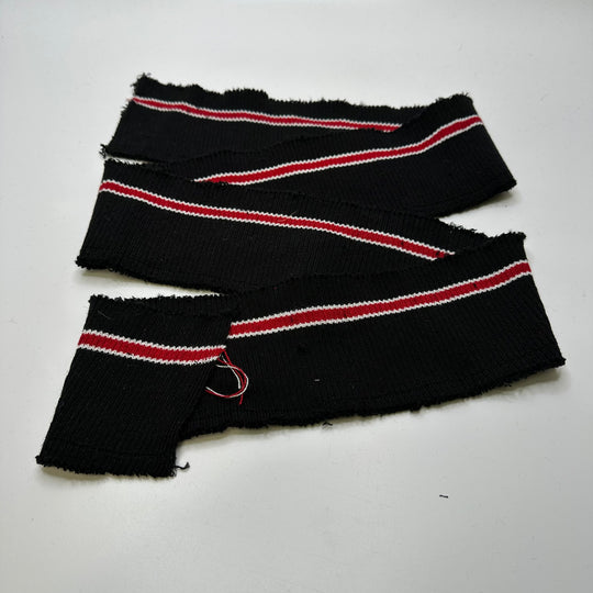 Ribbing - Black/Red Stripes - 3 Pack