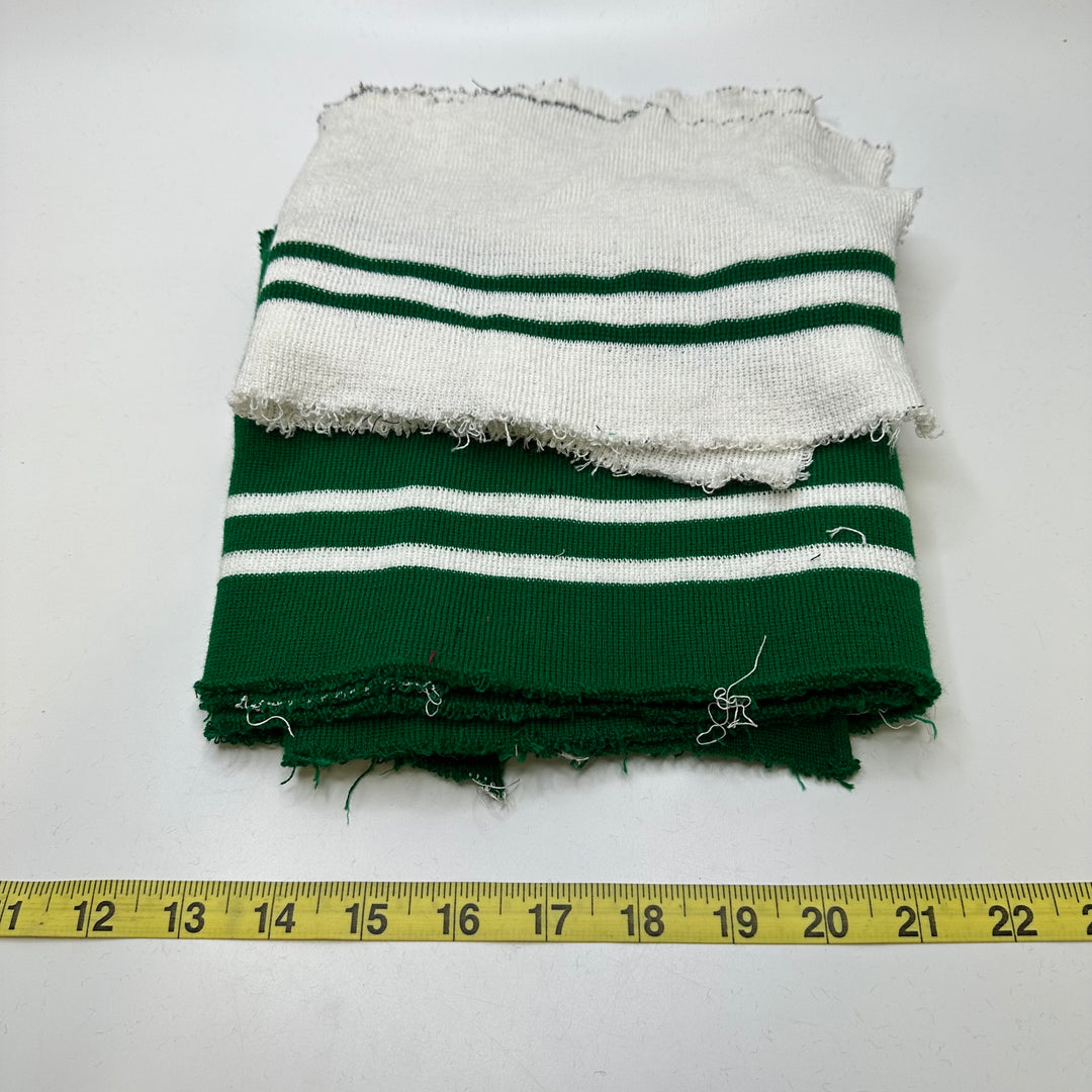Multi-Use Ribbing - Double Width - White/Green Stripes - 2 Pack