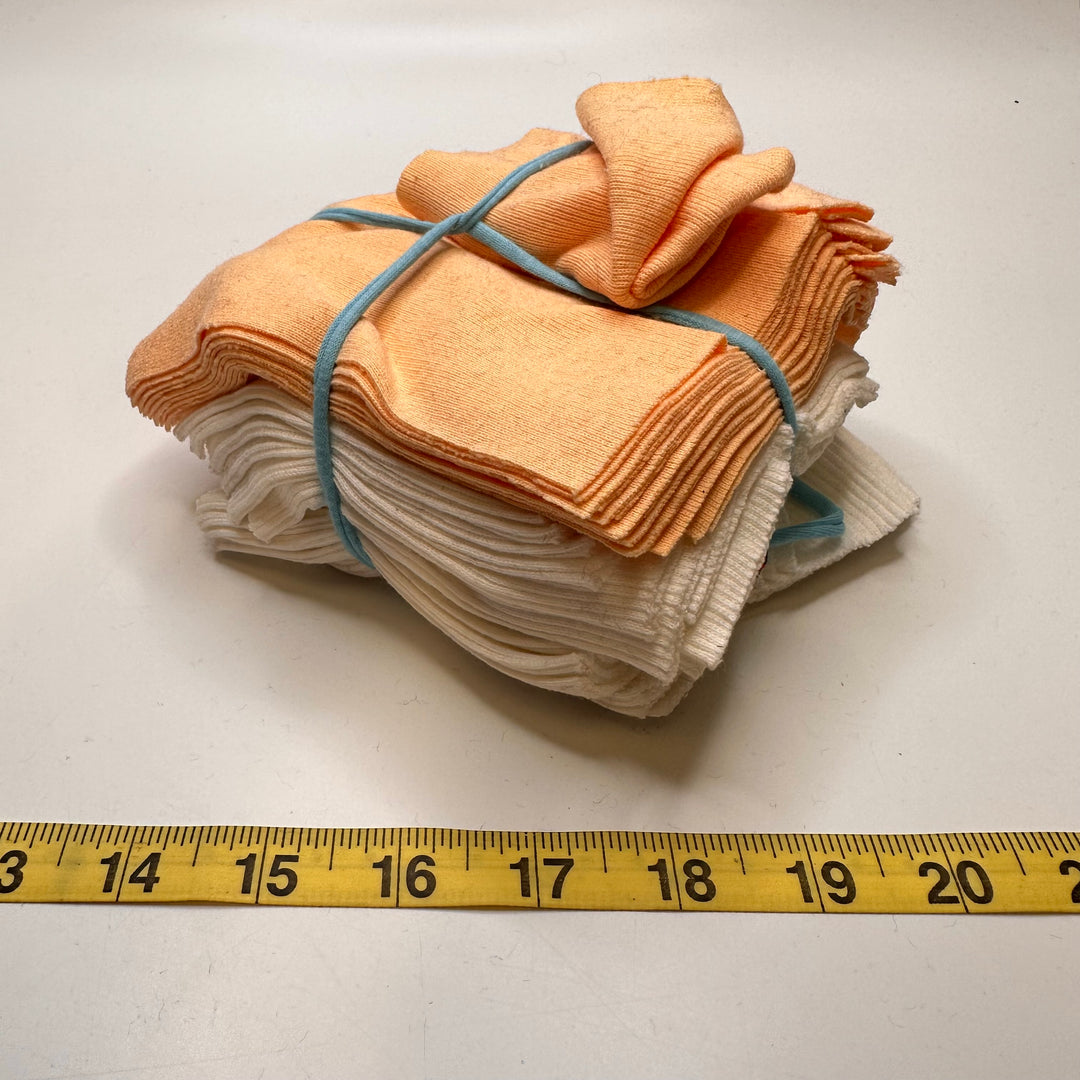 Multi-Use Ribbing - Double Width - White/Peach - 25 Pack