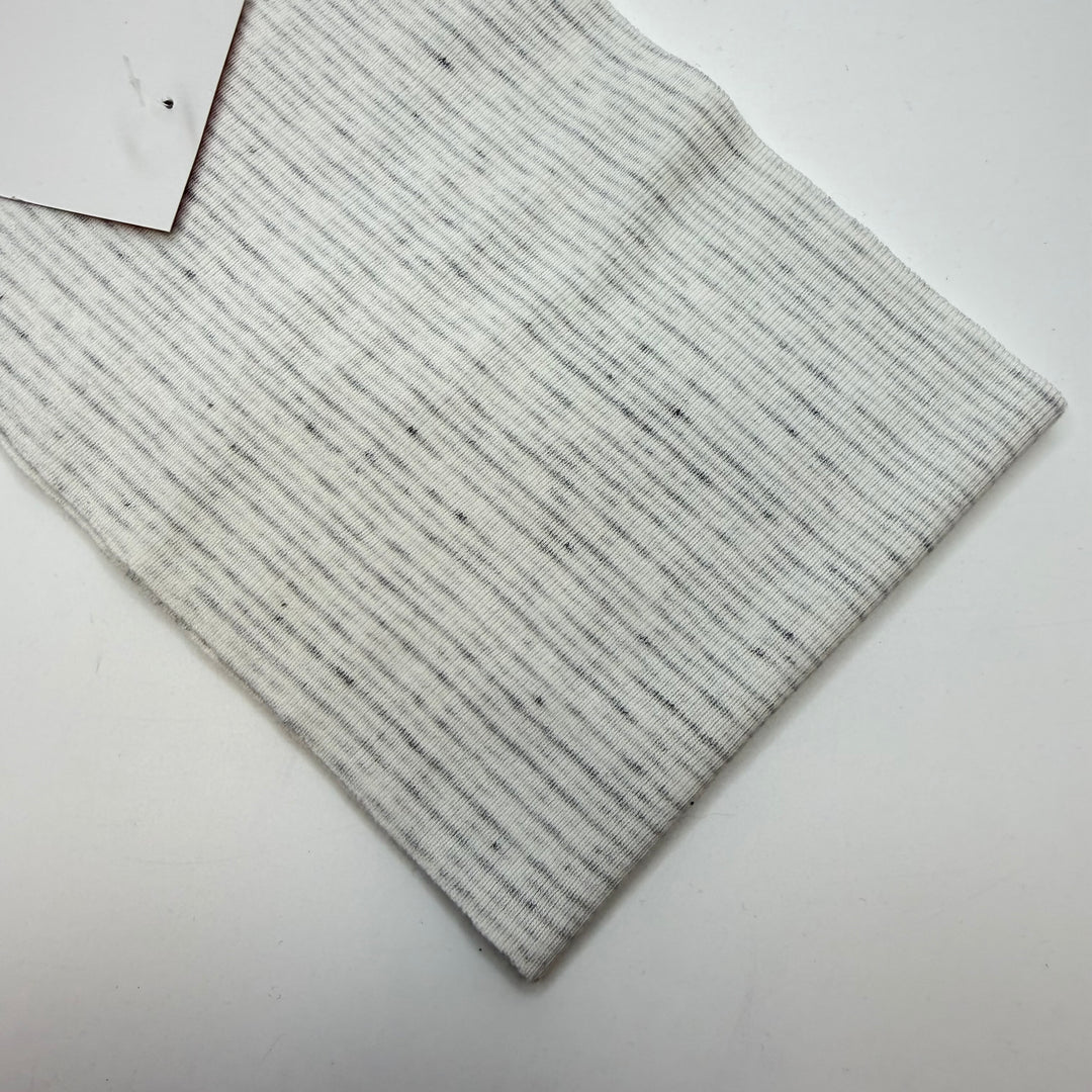 Collars Ribbing - Double Width - White/Grey Heathered - 2 Pack