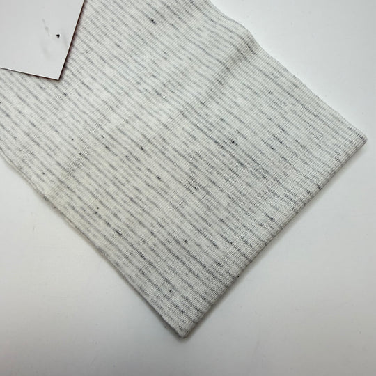 Collars Ribbing - Double Width - White/Grey Heathered - 2 Pack