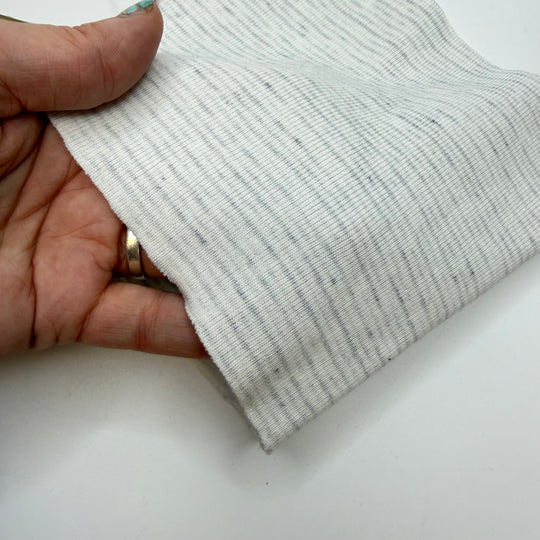Collars Ribbing - Double Width - White/Grey Heathered - 2 Pack