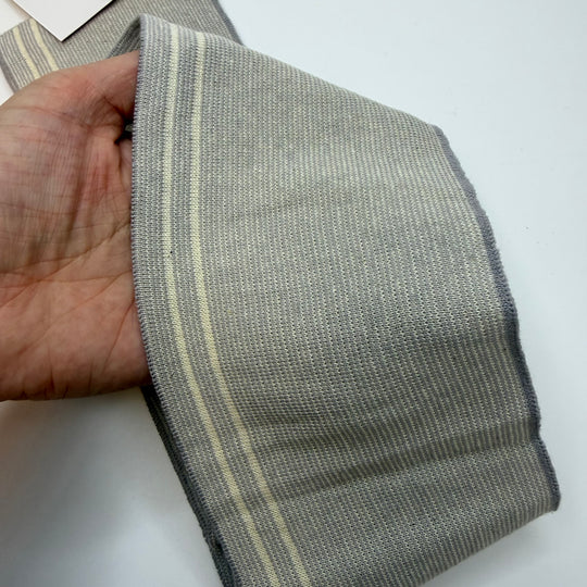 Ribbing - Grey/Cream Stripes - 2 Pack
