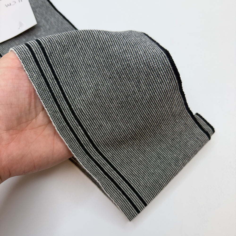 Ribbing - Black/White Stripes - 2 Pack