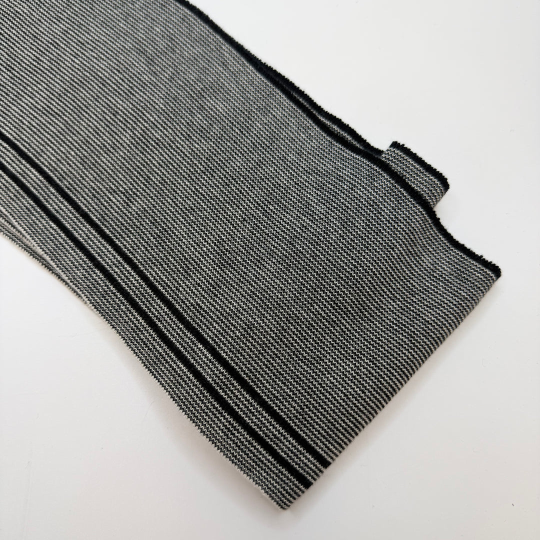 Ribbing - Black/White Stripes - 2 Pack