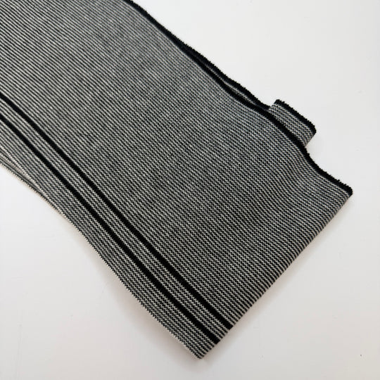 Ribbing - Black/White Stripes - 2 Pack