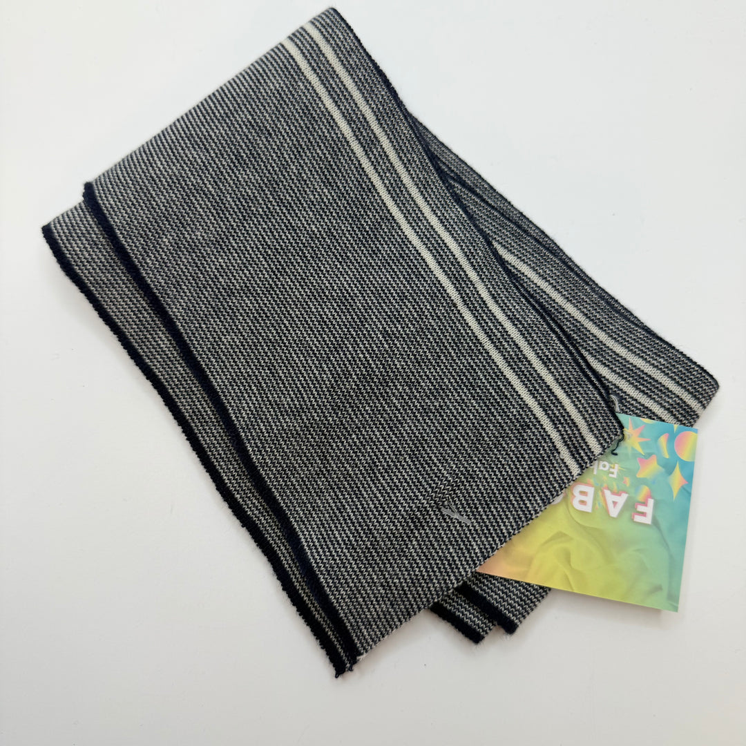 Ribbing - Black/White Stripes - 2 Pack
