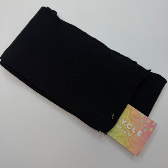 Ribbing - Double Width - Black - 2 Pack