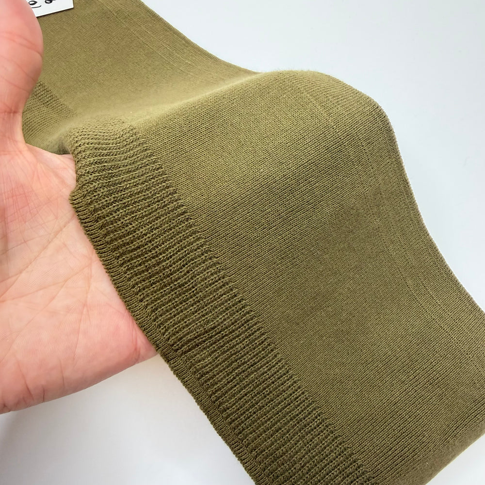 Ribbing - Double Width - Olive Green - 2 Pack