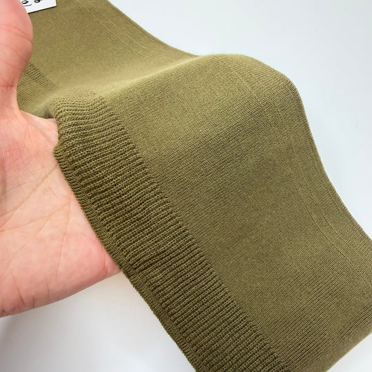 Ribbing - Double Width - Olive Green - 2 Pack