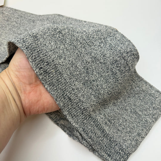 Ribbing - Double Width - Grey Heathered - 2 Pack