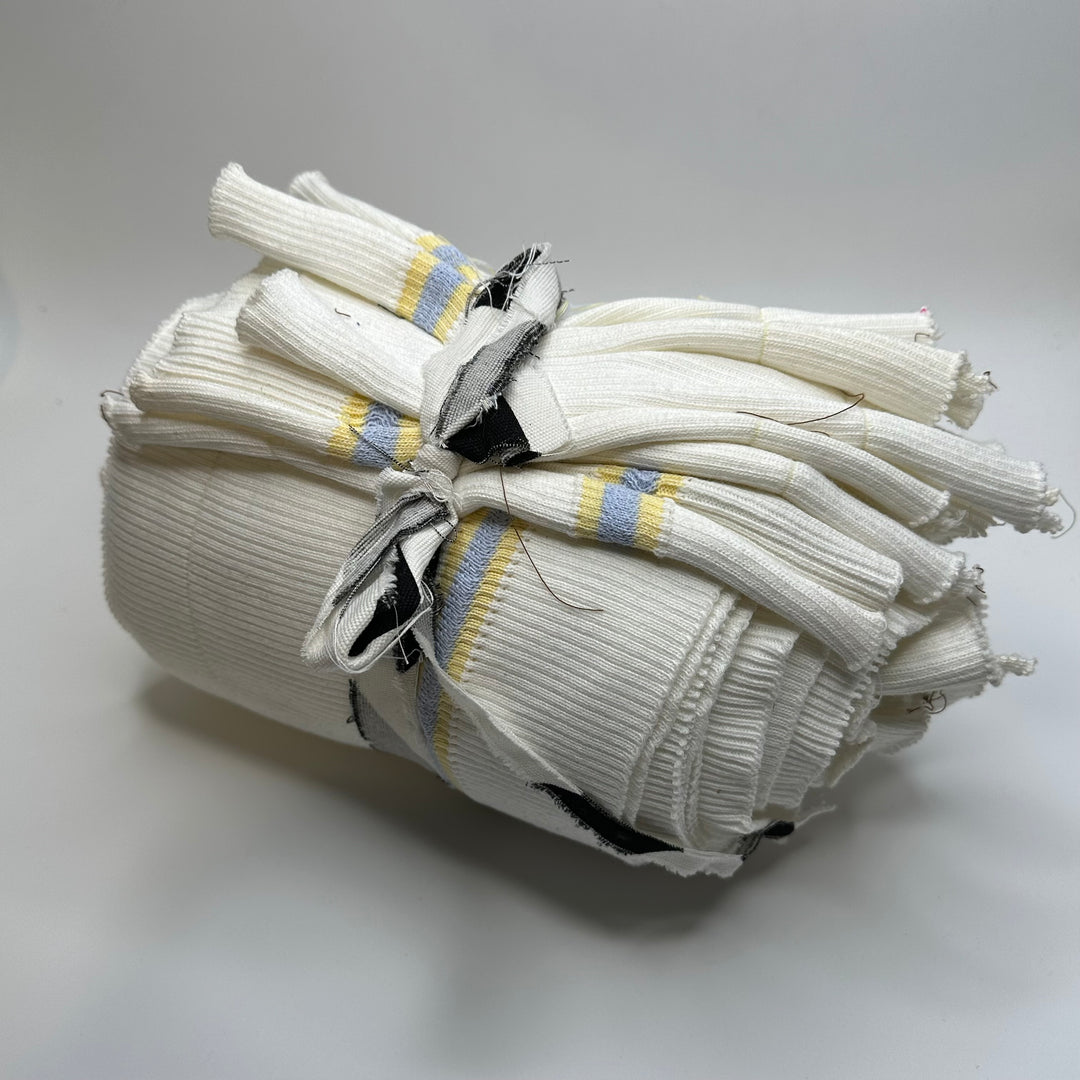 Multi-Use Ribbing - White Multi Stripes - 10 Pack