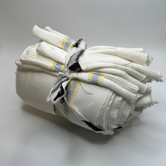 Multi-Use Ribbing - White Multi Stripes - 10 Pack