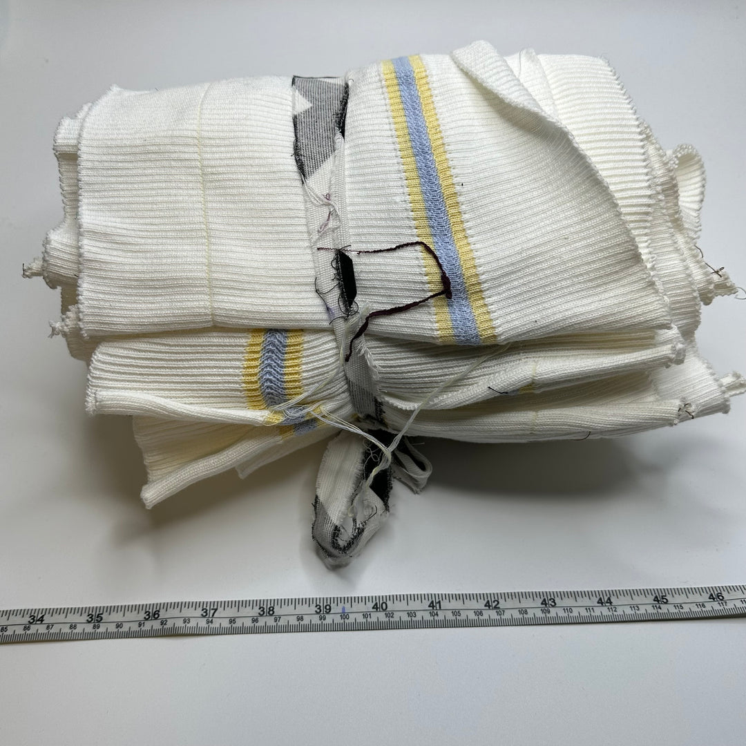 Multi-Use Ribbing - White Multi Stripes - 10 Pack