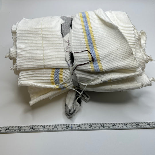 Multi-Use Ribbing - White Multi Stripes - 10 Pack