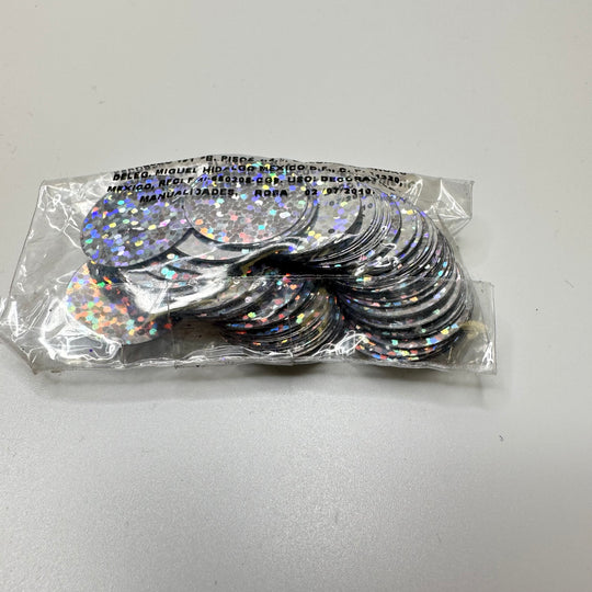 Iridescent Sequins - Silver - 20 Pack