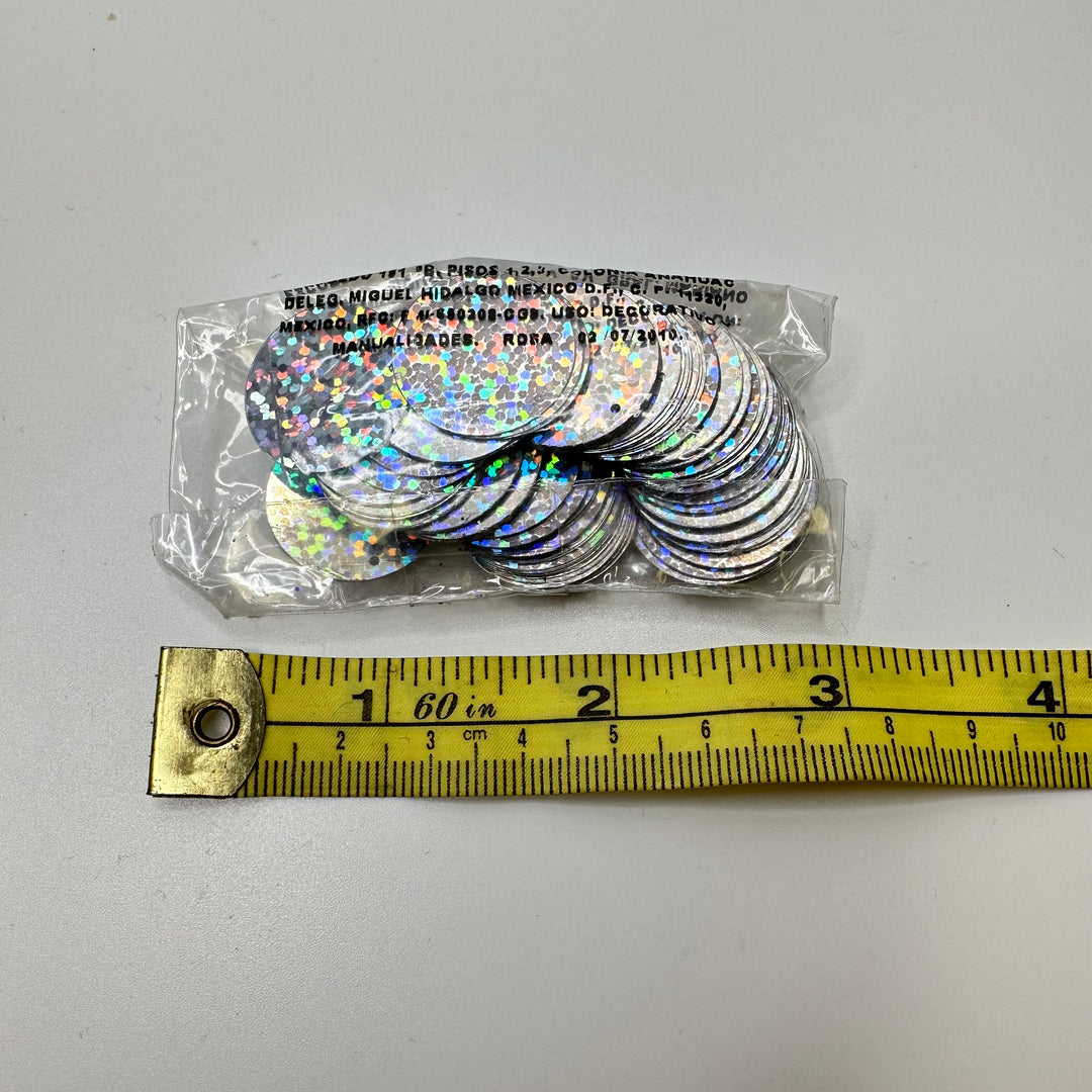 Iridescent Sequins - Silver - 20 Pack