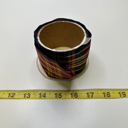 2 ¼" (57mm) Wired  Ribbon Trim - Gold Multi - Roll