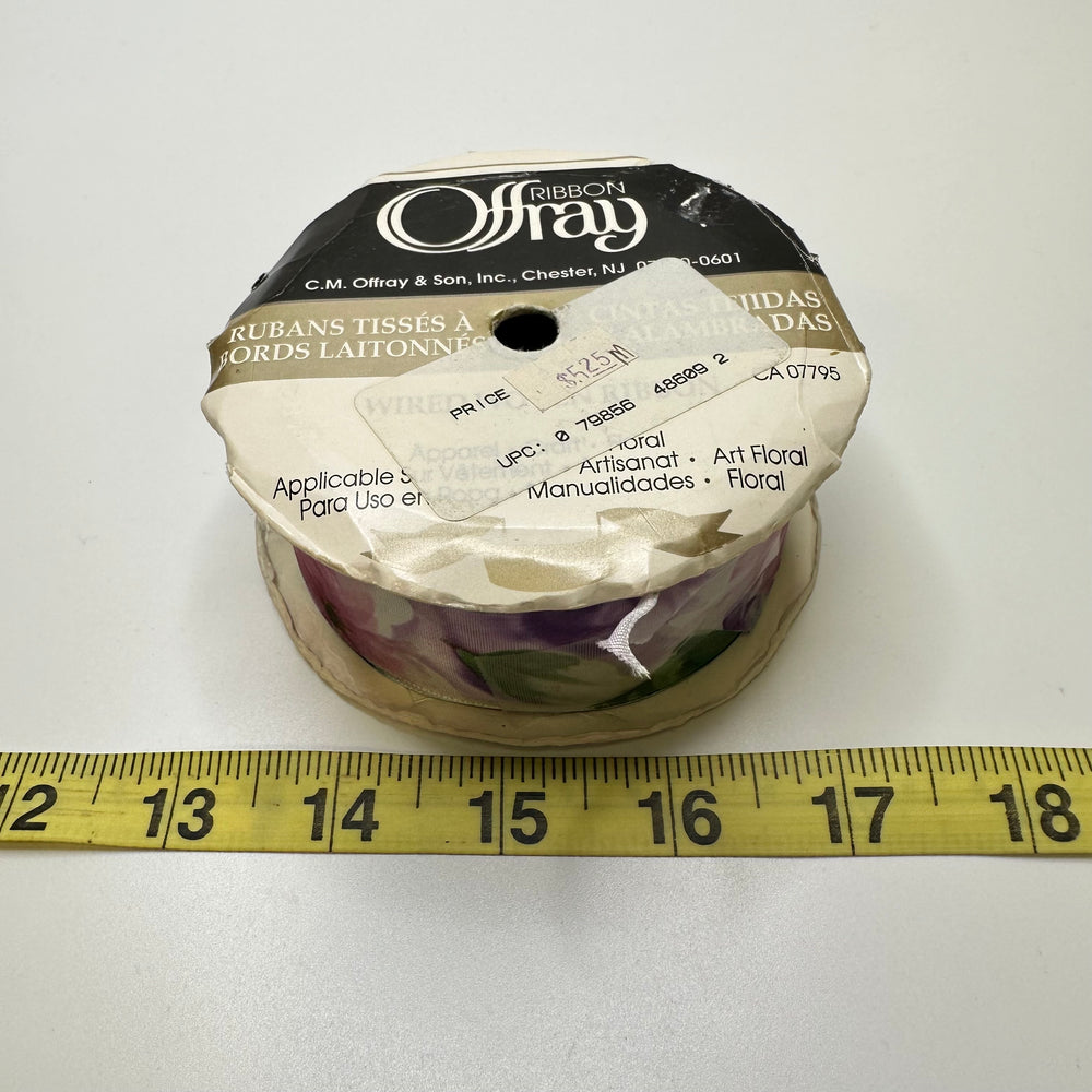 1 ½" (38mm) Wired  Ribbon Trim - Multi - Roll