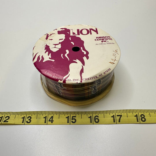 1 ½" (38mm) Wired  Ribbon Trim - Burgundy Multi - Roll