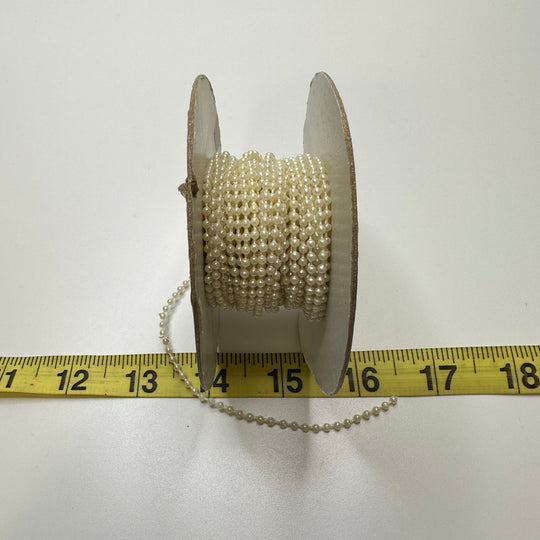 1/16" (2mm) Beaded  Beaded Trim - Light Cream - Roll
