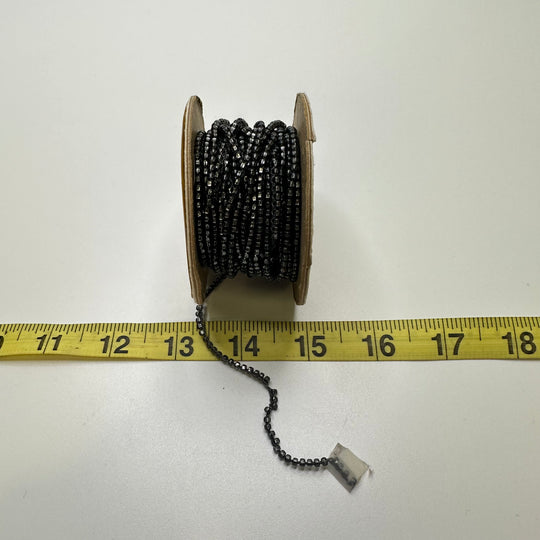 1/16" (2mm) Beaded  Beaded Trim - Black - Roll