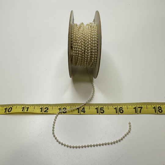 1/16" (2mm) Beaded  Beaded Trim - Cream - Roll