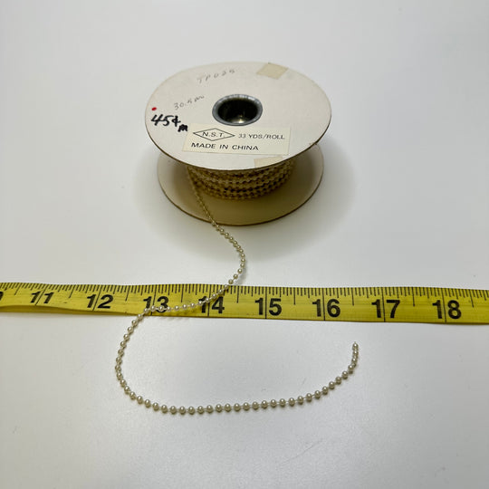 1/16" (2mm) Beaded  Beaded Trim - Cream - Roll
