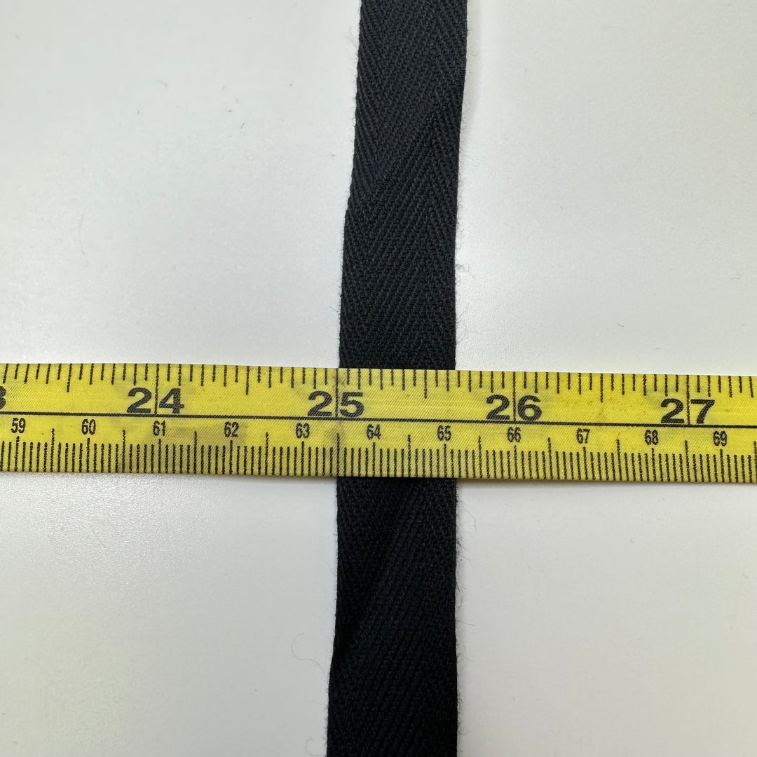 ⅝" (16mm)   Twill Tape Trim - Black - 2M Bundle