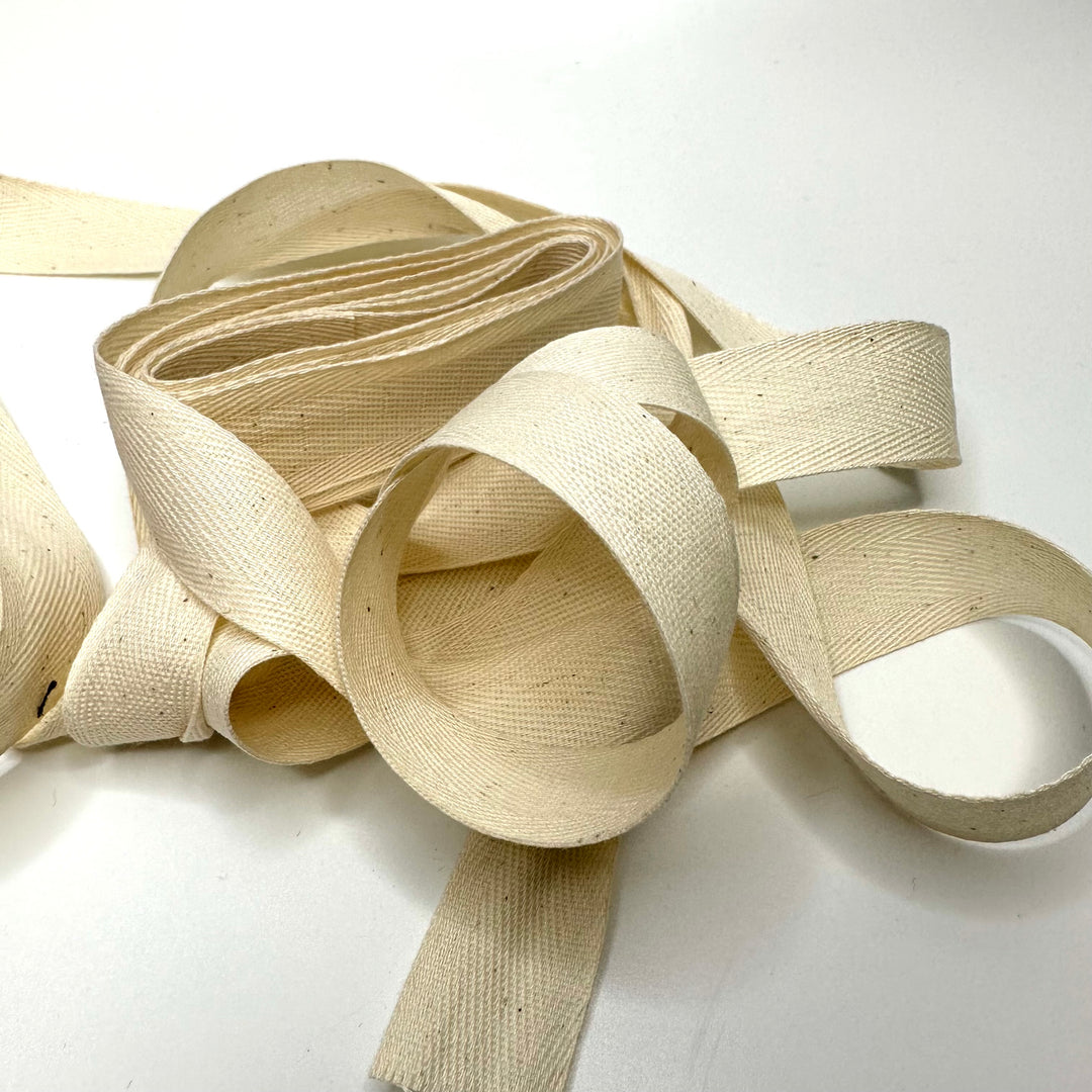 1" (25mm)   Twill Tape Trim - Cream - 4M Bundle