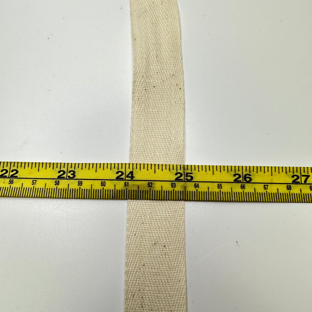 1" (25mm)   Twill Tape Trim - Cream - 4M Bundle